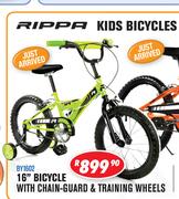 Rippa Kids 16" Bicycle With Chain Guard & Training Wheels BY1602