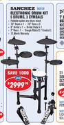 Sanchez Electronic Drum Kit 5 Drums, 3 Cymbals SKD130