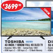 Toshiba 43 Inch/109cm Full HD DLED TV 43S270EV
