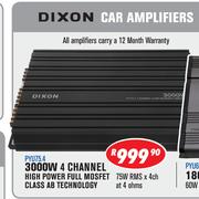 Dixon 3000W 4 Channel Car Amplifiers(PYU75.4)