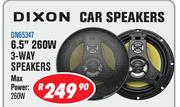 Dixon 6.5" 260W 3-Way Car Speakers(DN65347)