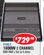 Dixon 1800W 2 Channel Car Amplifiers(PYU60.2)