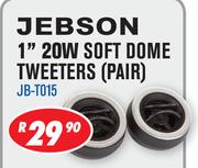 Jebson 1" 20W Soft Dome Tweeters Pair(JB-T015)