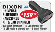Dixon Universal Bluetooth Handsfree Kit & Car Charger(C30S)