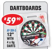Dartboards 12" With 4x6g Darts(AP-304-5)