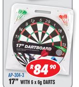 Dartboards 17" With 6x6g Darts(AP-304-3)
