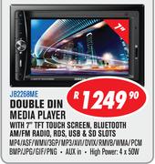 Jebson Double Din Media Player+7" TFT Touch Screen,Bluetooth AM/FM Radio,RDS,USB,SD Slots(JB2268ME)