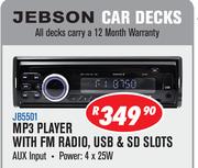 Jebson MP3 Player With FM Radio, USB & SD Slots Car Decks(JB5501)