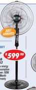 Dixon 16"/40cm Pedestal Fan With Oscillating Head & Adjustable Fan FS-1607T