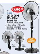 Dixon 16"/40cm 3 In 1 Pedestal, Wall, Table FX-1604R