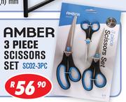 Amber 3 Piece Scissors Set SC02-3PC