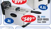 Dixon 3L 2000W Stainless Steel Deep Fryers DF035