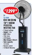 Dixon 16"/40cm Pedestal, Misting Fan FS-1618R