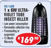 1 x 6W Ultra Violet Tube Insect Killer IK-1x6W