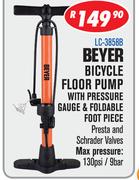 Beyer Bicycle Floor Pump With Pressure Gauge & Foldable Foot Piece LC-3858B