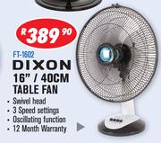 Dixon 16"/40cm Table Fan FT-1602