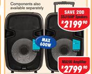 Dixon 15" DJ/PA Speakers(Pair) With Integrated Handles SDJ1508P