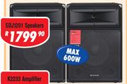 Dixon 12" DJ/PA Speakers (Pair) SDJ1201
