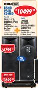 DXN Pro Dual 15" DJ Speakers (Pair) + DXN Pro 2000W Class D Digital Power Amplifier