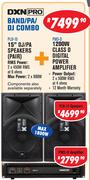 DXN Pro 15" DJ/PA Speakers (Pair) + DXN Pro 1200W Class D Digital Power Amplifier
