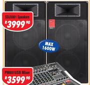 Dixon Dual 15" DJ/PA Speakers (Pair) SDJ3001