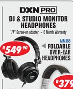 DXN Pro DJ & Studio Monitor Headphones Foldable Over Ear Headphones MM185