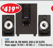Dixon 2.1 Channel Multimedia Speaker System With Subwoofer & 2 Speakers CS07