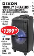 Dixon 8 Inch Trolley Speakers H-8L