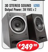 Dixon PC Speakers (USB 2.0) 3D Stereo Sound U260