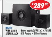 Dixon 2.1 Channel Multimedia Speaker System With Subwoofer & 2 Speakers DN2110