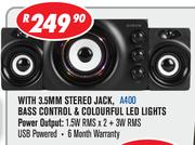 Dixon 2.1 Channel Multimedia Speaker System With Subwoofer & 2 Speakers A400