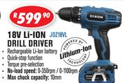 Dixon Power Tools 18V Li-Ion Drill Driver JOZ18VL