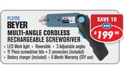 Beyer Multi Angle Cordless Rechargeable Screwdriver PLS1115