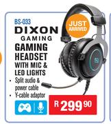 Dixon Gaming Headset With Mic & LED Lights BS-033