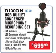 Dixon USB Bullet Condenser Microphone Recording Set UD-30