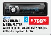 Jebson CD & Digital Media Player With Bluetooth,FM Radio,USB & SD Slots JB6288F