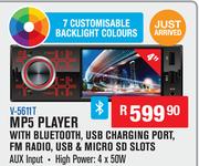 Jebson MP5 Player With Bluetooth,USB Charging Port,FM Radio,USB & Micro SD Slots V-5611T
