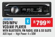 Jebson DVD/MP4/VCD/AVI Player With Bluetooth,FM Radio,USB & SD Slots JB698DVD