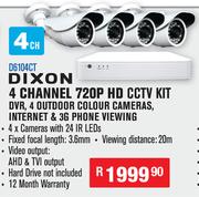 Dixon 4 Channel 720p HD CCTV Kit D6014CT