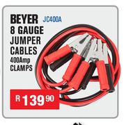Beyer 8 Gauge Jumper Cables 400 Amp Clamps JC400A