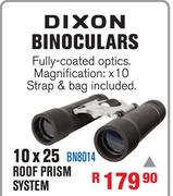 Dixon Binoculars 10 x 25 Roof Prism System BN8014