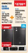 DXN 15" DJ/PA Speakers(Pair) PLB-15+Professional Power Amplifier