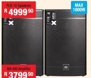 DXN 15" DJ/PA Speakers(Pair) PLB-15
