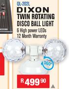 Dixon Twin Rotating Disco Ball Light QL-202L