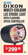 Dixon Multi Colour LED Storbe Light With Flashing Speed Controller QS-011C