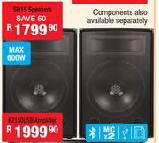 Jebson 15" DJ/PA Speakers(Pair) SH15