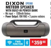 Dixon Rechargeable Bluetooth Meteor Speaker With Built In Power Bank EPS180