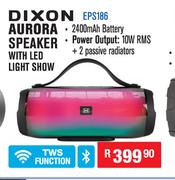 Dixon Rechargeable Bluetooth Aurora Speaker With LED Light Show EPS186