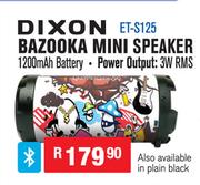 Dixon Rechargeable Bluetooth Bazooka Mini Speaker ET-S125