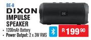 Dixon Rechargeable Bluetooth Impulse Speaker BE-8